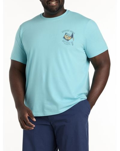 Vineyard Vines Big & Tall Anchors Down Bottoms Up Graphic Tee - Blue