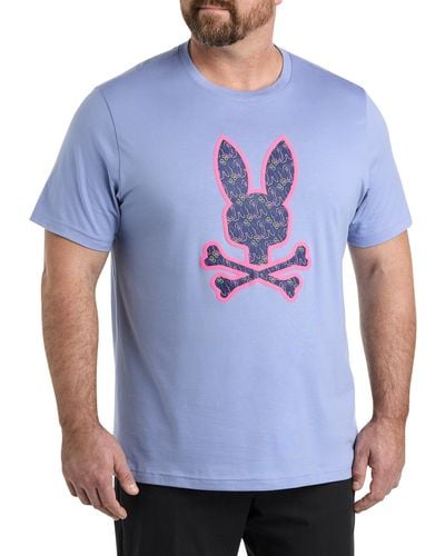 Psycho Bunny Big & Tall Belmont Graphic Tee - Blue