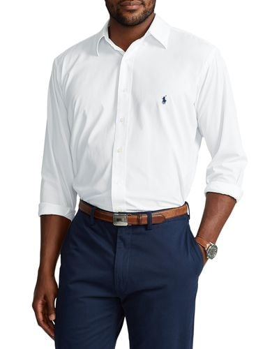 Polo Ralph Lauren Big & Tall Performance Sport Shirt - White