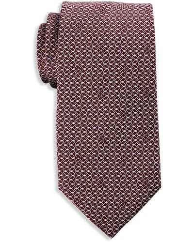 Michael Kors Big & Tall Novelty Silk Tie - Purple