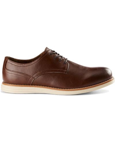 Deer Stags Big & Tall Union Plain Toe Oxford Shoes - Brown