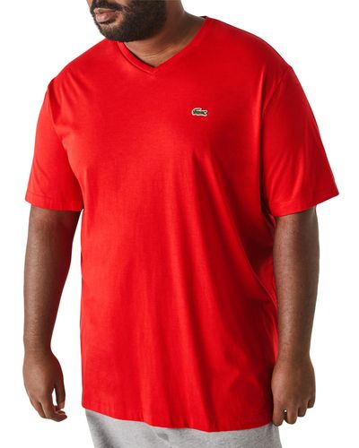 Lacoste Big & Tall Jersey V-neck T-shirt - Multicolor