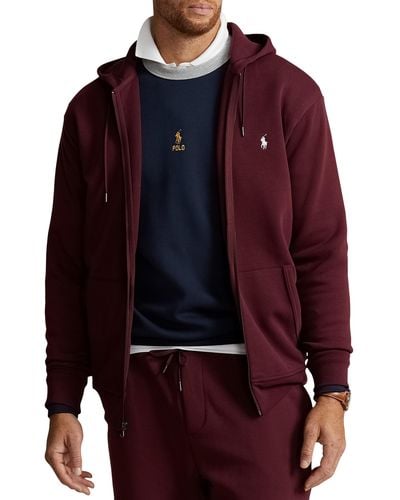 Polo Ralph Lauren Big & Tall Double-knit Full-zip Hoodie - Red