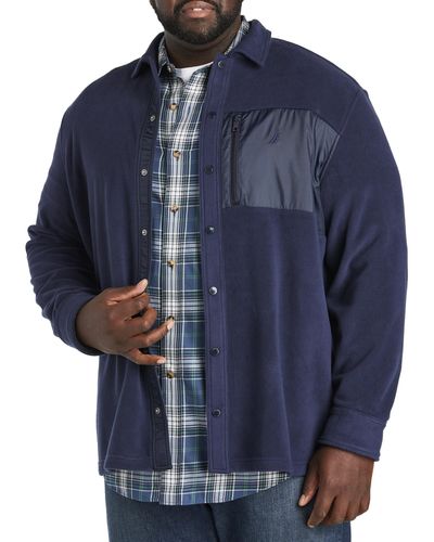 Nautica Big & Tall Navtech Shirt Jacket - Blue