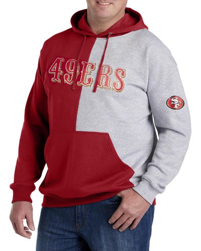 Nfl Big & Tall Colorblock Pullover Hoodie - Red