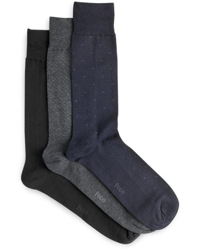 Polo Ralph Lauren Big & Tall 3-pk Patterned Socks - Multicolor