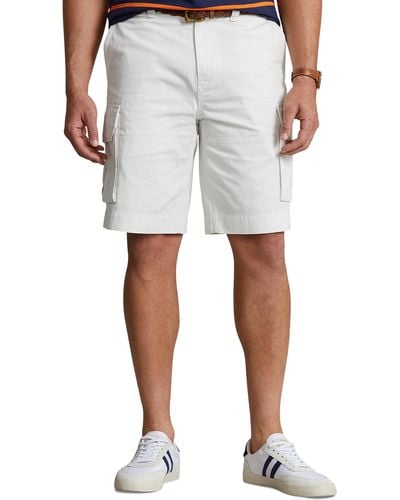 Polo Ralph Lauren Big & Tall Relaxed-fit Slub Twill Cargo Shorts - White
