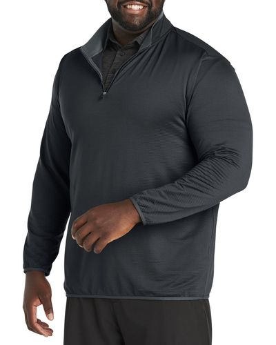 adidas Big & Tall Cold Ready Fleece 1 4-zip Pullover - Gray