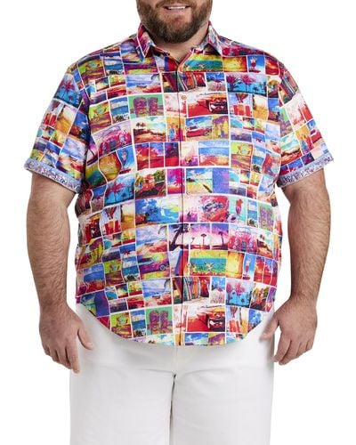 Robert Graham Big & Tall Getaway Sport Shirt - Multicolor