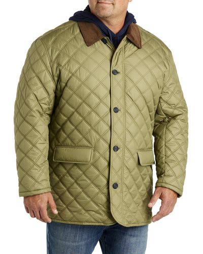 Brooks Brothers Big & Tall Quilted Walking Coat - Green