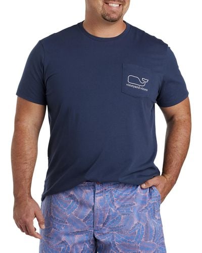 Vineyard Vines Big & Tall Whale Pocket T-shirt - Blue