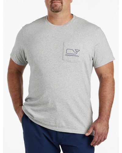 Vineyard Vines Big & Tall Whale Pocket T-shirt - Gray