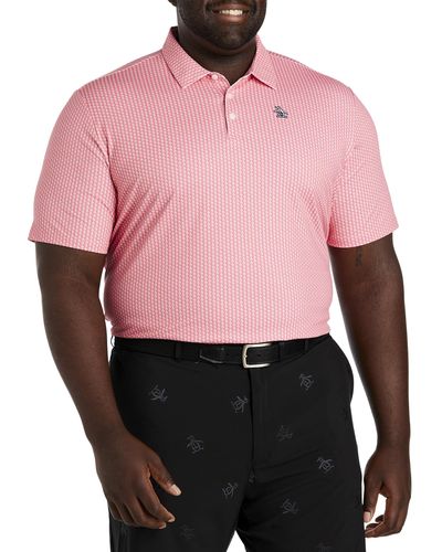Original Penguin Big & Tall Pete The Penguin Printed Golf Polo Shirt - Pink