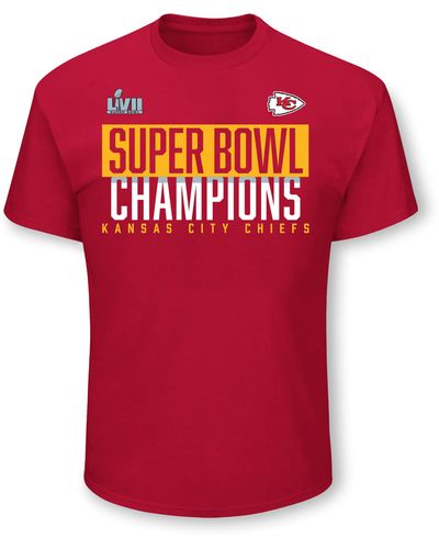 Nfl Big & Tall 2023 Kansas City Chiefs Championship T-shirt - Red
