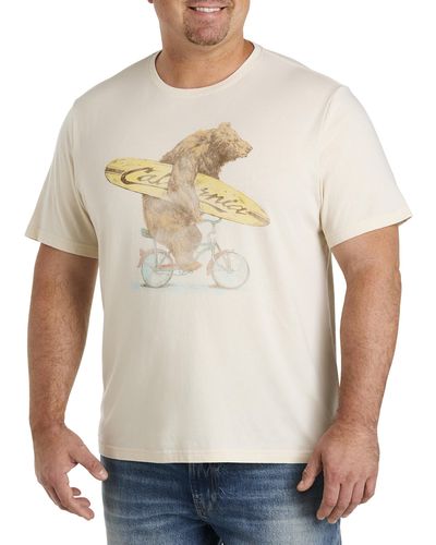 Lucky Brand Big & Tall Surf Bear Graphic Tee - Natural