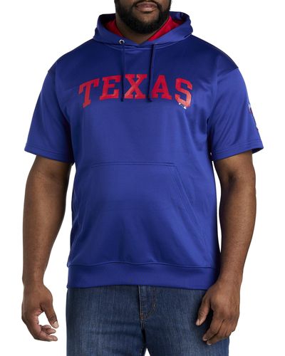 MLB Big & Tall Hooded Short-sleeve T-shirt - Blue