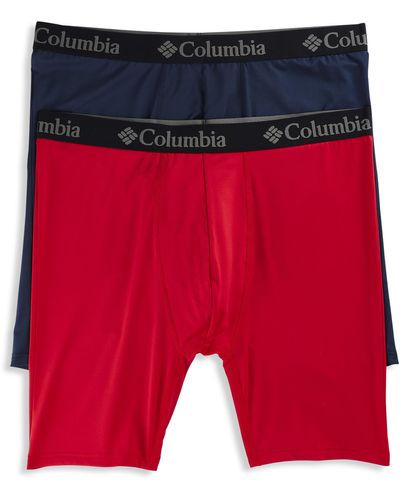 Columbia Big & Tall 2-pk Performance Boxer Briefs - Red
