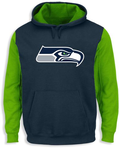 Nfl Big & Tall Colorblock Pullover Hoodie - Green