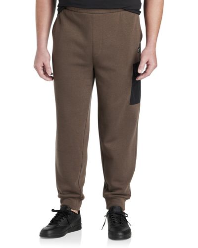Reebok Big & Tall Hybrid Pocket Sweatpants - Brown