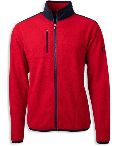 Cutter & Buck Big & Tall Cutter & Buck Cascade Full-zip Fleece Jacket - Red