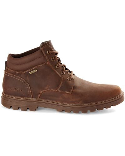 Rockport Big & Tall Weather Or Not Plain Toe Boots - Brown