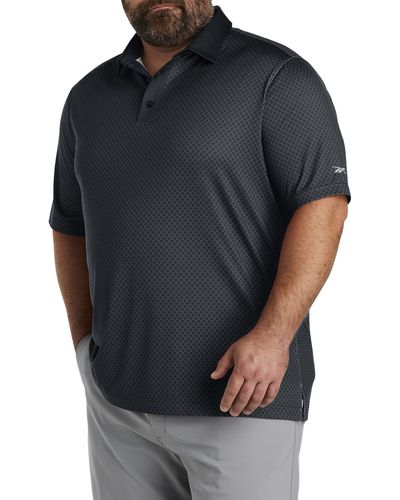 Reebok Big & Tall Performance Diamond Dot Polo Shirt - Gray