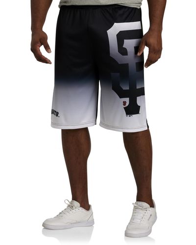 MLB Big & Tall Team Logo Ombr Performance Shorts - Black