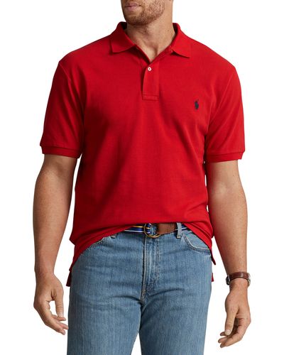 Polo Ralph Lauren Big & Tall Mesh Polo Shirt - Red