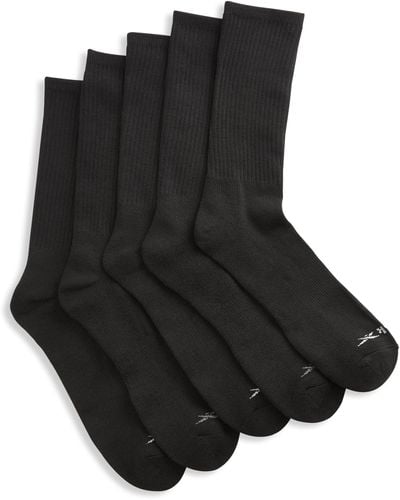 Reebok Big & Tall Vector 5-pk Crew Socks - Black
