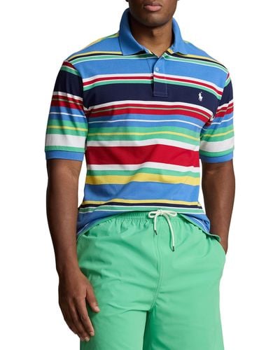 Polo Ralph Lauren Big & Tall Striped Mesh Polo Shirt - Multicolor