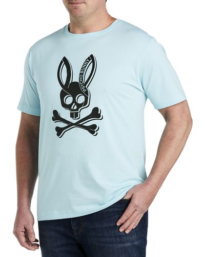 Psycho Bunny Big & Tall Serge Graphic Tee - Blue