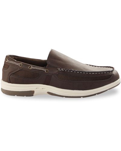 Deer Stags Big & Tall Bowen Slip-on Boat Shoes - Brown