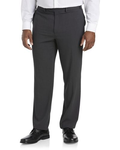 Michael Kors Big & Tall Birdseye Suit Pants - Gray