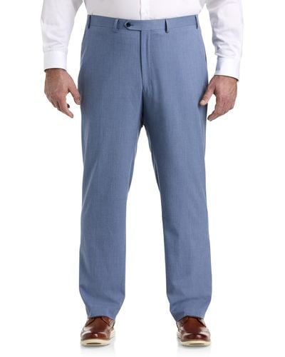 Michael Kors Big & Tall Textured Suit Pants - Blue