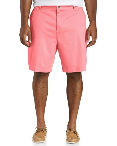 Nautica Big & Tall Deck Stretch Shorts - Pink