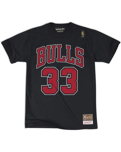 Mitchell & Ness Big & Tall Mitchell & Ness Nba Hall Of Fame Name And Number T-shirt - Black