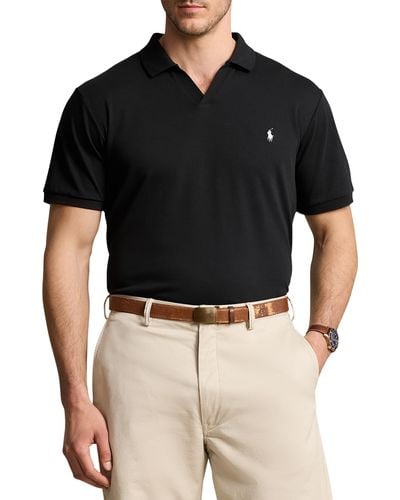 Polo Ralph Lauren Big & Tall Johnny Collar Polo Shirt - Black