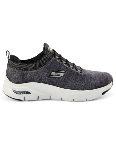 Skechers Big & Tall Arch Fit Bungee Lace-up Sneakers - Black