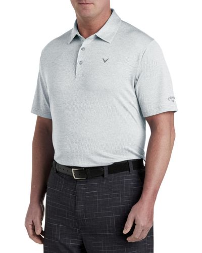 Callaway Apparel Big & Tall Ventilated Heather Golf Polo Shirt - White