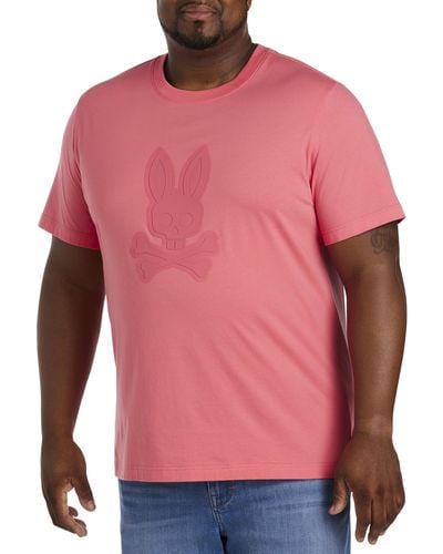 Psycho Bunny Big & Tall Damon Graphic Tee - Pink