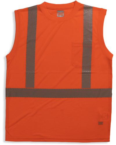 Tough Duck Big & Tall Sleeveless Safety T-shirt - Orange