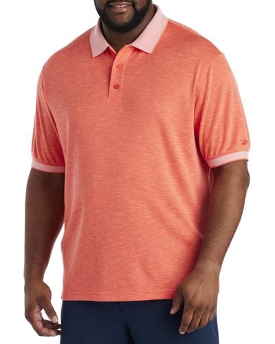 Reebok Big & Tall Performance Textured Polo Shirt - Orange