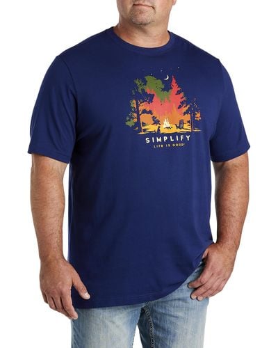 Life Is Good. Big & Tall Simplify Graphic Tee - Blue