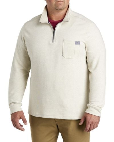 Tommy Bahama Big & Tall Haystack 1 2-zip Pullover - White