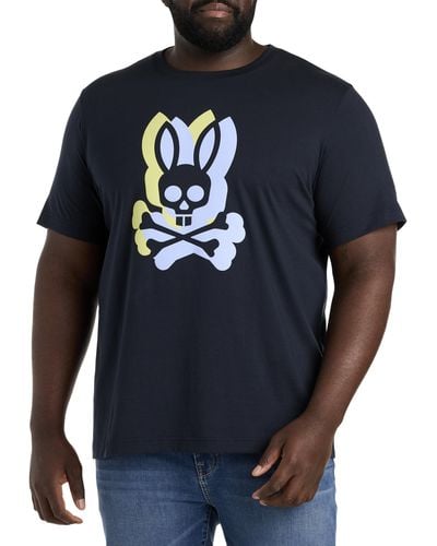Psycho Bunny Big & Tall Groves Graphic Tee - Blue