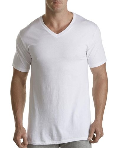 Jockey Big & Tall 2-pk Classic V-neck T-shirts - White