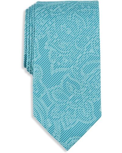 Michael Kors Big & Tall Rich Texture Paisley Tie - Blue