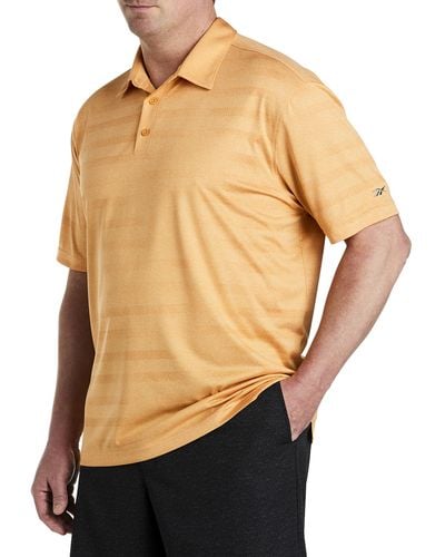 Reebok Big & Tall Performance Faded Tonal Stripe Polo Shirt - Multicolor
