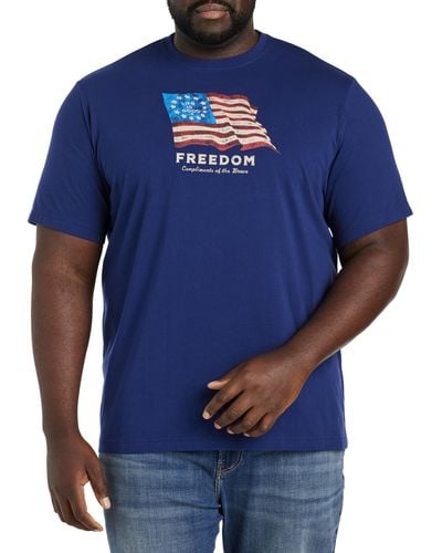 Life Is Good. Big & Tall American Flag Graphic Tee - Blue