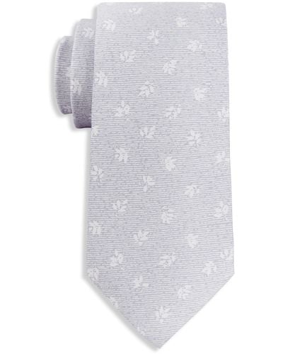 Michael Kors Big & Tall Mini Floral Tie - Gray